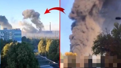 Kiev'de sirenler susmuyor! Rusya enerji tesisine saldırdı, acil durum ekipleri bölgede