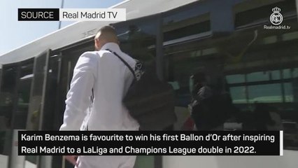 Figo and Ronaldo join Ballon d'Or favourite Benzema on Paris flight