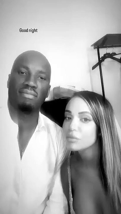 Didier Drogba et sa compagne Gabrielle Lemaire