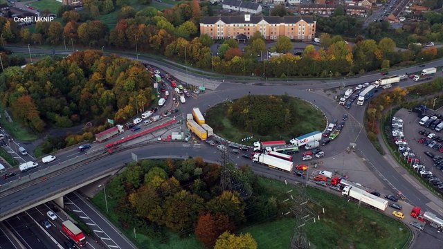 Aerial footage shows scale of chaos caused by Just Stop Oil Dartford Crossing protest