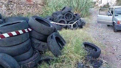 Pneumatici nel torrente