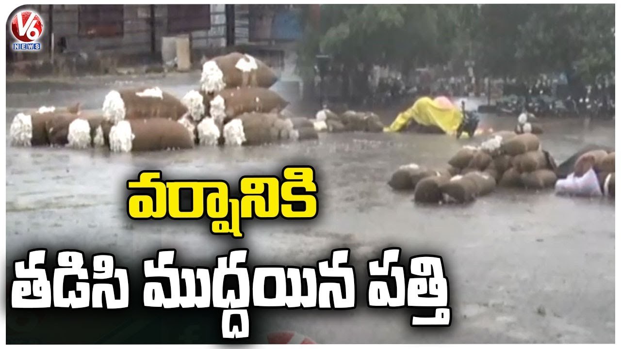 Farmers Felt Sad Due to low Market Price | Enumamula Cotton Market Yard | Warangal | V6 News