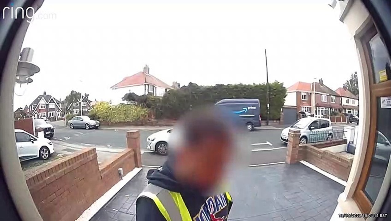 Amazon delivery driver caught on camera