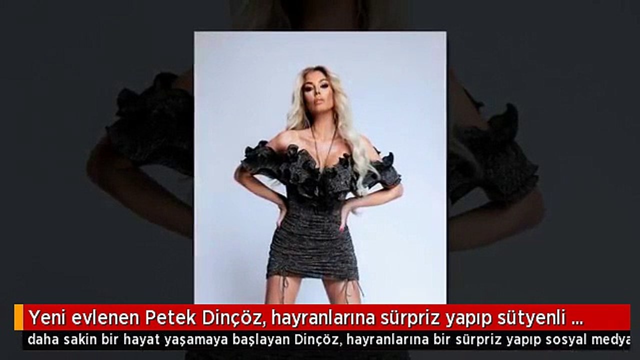 Yeni evlenen Petek Dinçöz, hayranlarına sürpriz yapıp sütyenli pozunu paylaştı