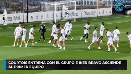 Courtois entrena con el grupo e Iker Bravo asciende al primer equipo