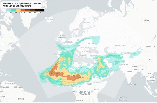 Una capa de calima cubrirá mañana Canarias, Baleares y la Península