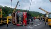 15 Injured as Bus Flips on Taiwan Highway - TaiwanPlus News