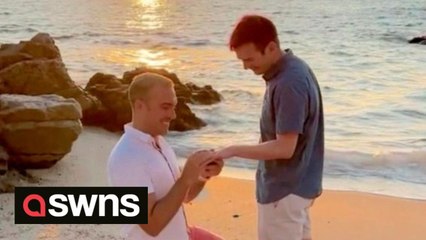 Heartwarming moment a couple accidentally propose to each other at the same time