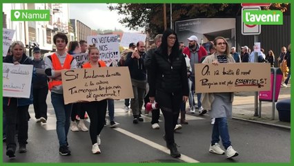 Manifestation des boulangers à Namur