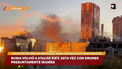 Rusia volvió a atacar Kiev, esta vez con drones presuntamente iraníes