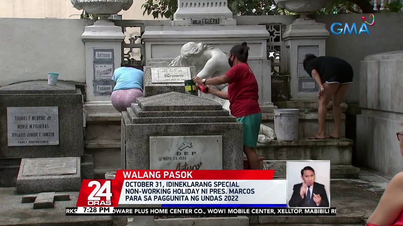 October 31, idineklarang special non-working holiday ni Pres. Marcos para sa paggunita ng Undas 2022 | 24 Oras