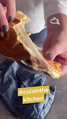 Pancakes salés jambon et fromage