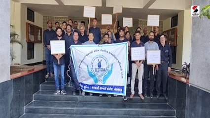 રાજ્યના ઇજનેરી અને પોલીટેક્નિક કોલેજના અધ્યાપકો પડતર માંગણીને લઇ ધરણા પર ઉતર્યા