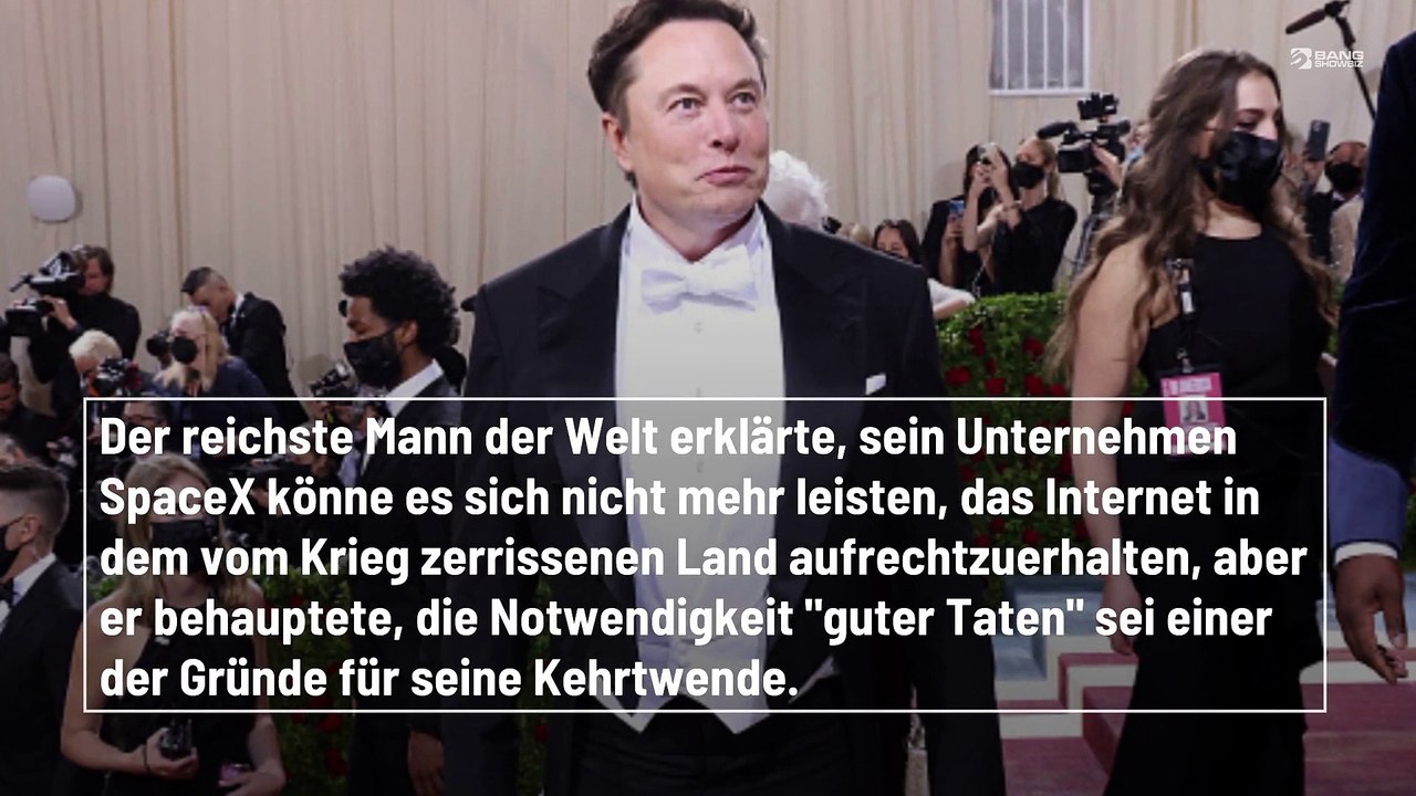 Elon Musk verspricht, den Starlink-Dienst in der Ukraine aufrechtzuerhalten