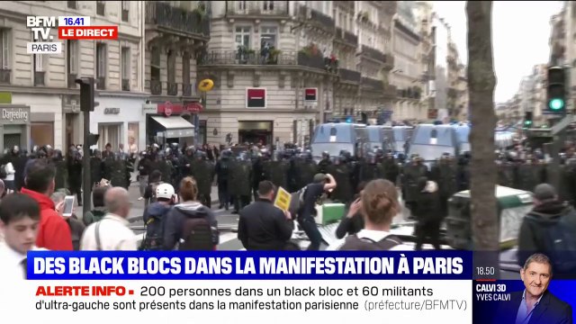 Paris: un black bloc de 200 personnes présent dans la manifestation, annonce la préfecture à BFMTV
