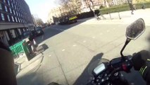 Watch the terrifying moment a motorcyclist stood up to moped thugs near Marble Arch. Credit: SWNS