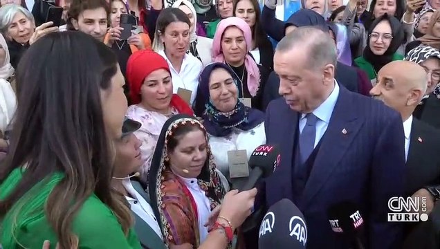 Cumhurbaşkanı Erdoğan, kadın çiftçilerle buluştu