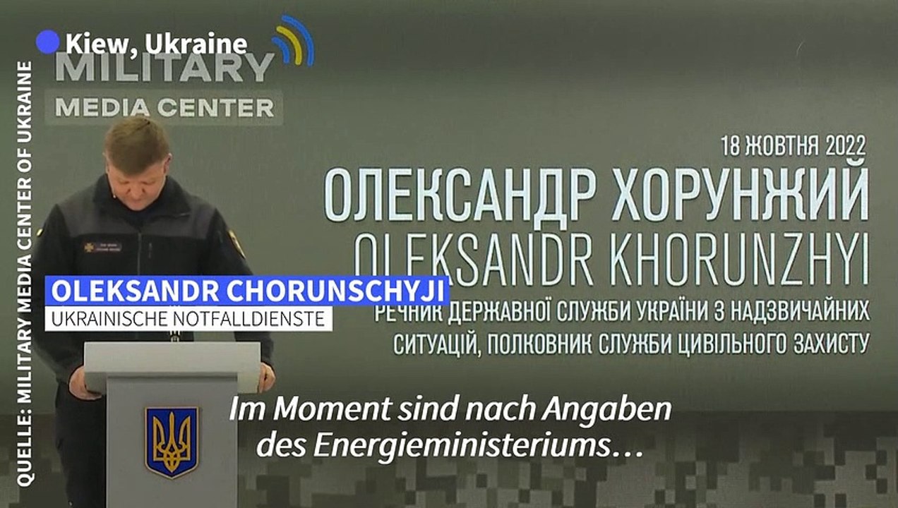 Nach russischen Angriffen mehr als 1100 ukrainische Orte ohne Strom