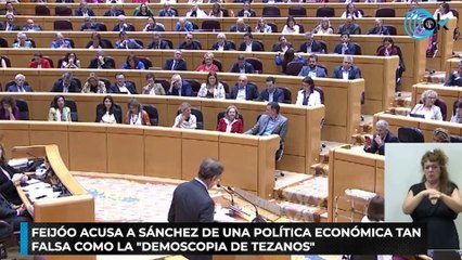 Feijóo acusa a Sánchez de una política económica tal falsa como la demoscopia de Tezanos