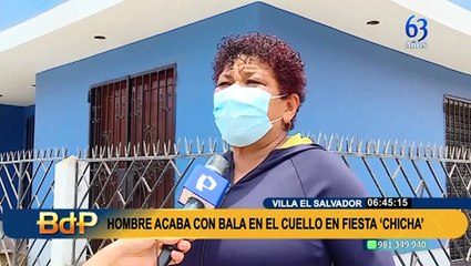 VES: hombre termina con bala en el cuello en una fiesta chicha