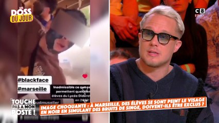 A Marseille, des élèves se sont peint le visage en noir en simulant des bruits de singe