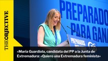 María Guardiola, candidata del PP a la Junta de Extremadura: «Quiero una Extremadura lejos del machismo. Quiero una Extremadura feminista»