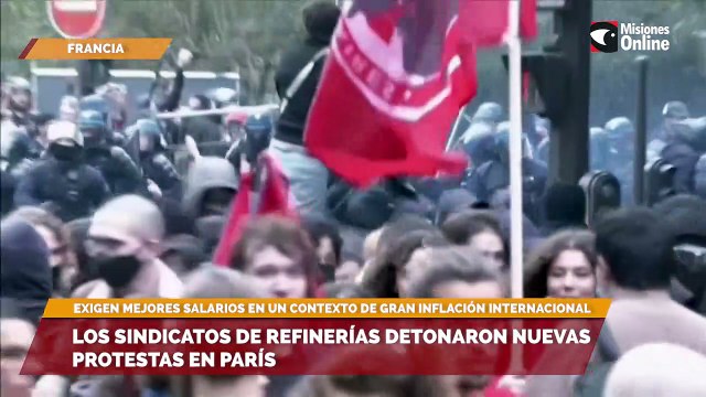 Los sindicatos de refinerías detonaron nuevas protestas en París