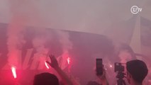 Torcida do Corinthians faz grande festa antes do clube embarcar para final da Copa do Brasil