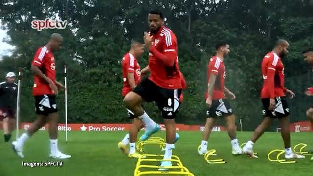 São Paulo treina forte para enfrentar o Coritiba pelo Brasileirão