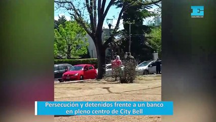 Persecución y detenidos frente a un banco en pleno centro de City Bell