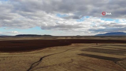 Kuruyan Kuyucuk Gölü sessizliği büründü