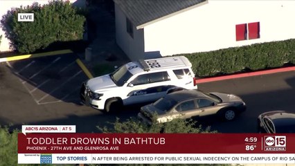 A toddler has died after being pulled from a Phoenix tub