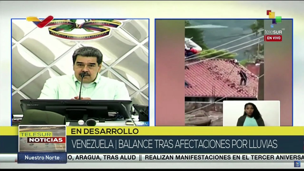 Gobierno venezolano ofrece balance sobre afectaciones en El Castaño