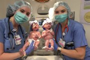 Mom Welcomes Twins — and Learns Her Nurses Have the Same Names: 'Funny Story to Tell Our Girls!'