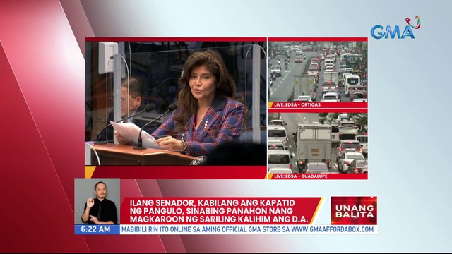 Ilang senador, kabilang ang kapatid ng pangulo, sinabing panahon nang magkaroon ng sariling kalihim ang D.A. | UB