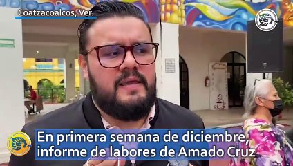 En primera semana de diciembre, informe de labores de Amado Cruz Malpica