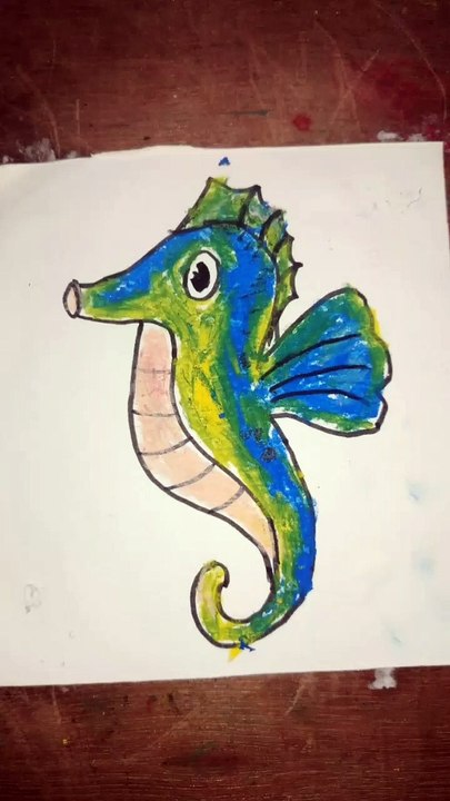 How to draw Seahorse