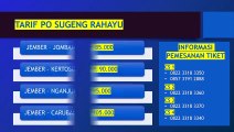 Tarif PO Sugeng Rahayu Jember - Cilacap Terbaru