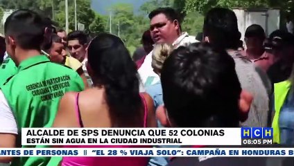 Alcalde de SPS pide que reahabiliten el agua potable en 52 colonias de SPS