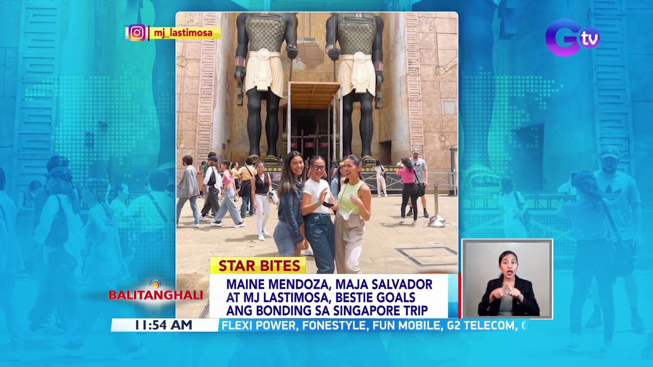 Maine mendoza, Maja Salvador at MJ Lastimosa, bestie goals ang bonding sa Singapore trip | BT