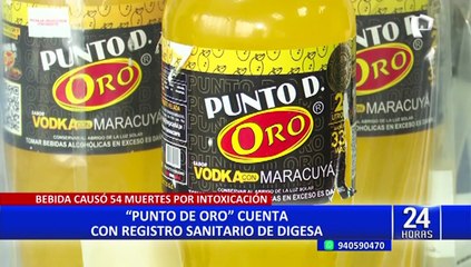 Bebida que causó 54 muertes por intoxicación cuenta con registro sanitario de Digesa