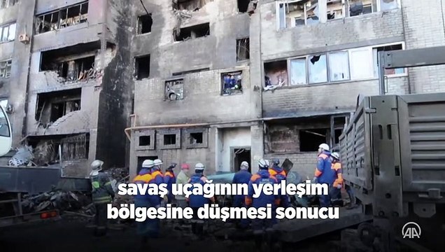 Rusya'nın Yeysk kentinde savaş uçağının yerleşim bölgesine düşmesi sonucu ölü sayısı 13'e çıktı