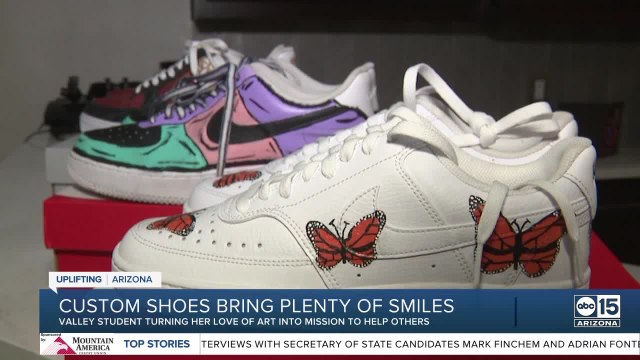 Valley teen helps bring smiles to children with custom shoes - video  Dailymotion