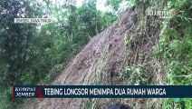 Tebing Setinggi 20 Meter Longsor Menimpa Dua Rumah Warga