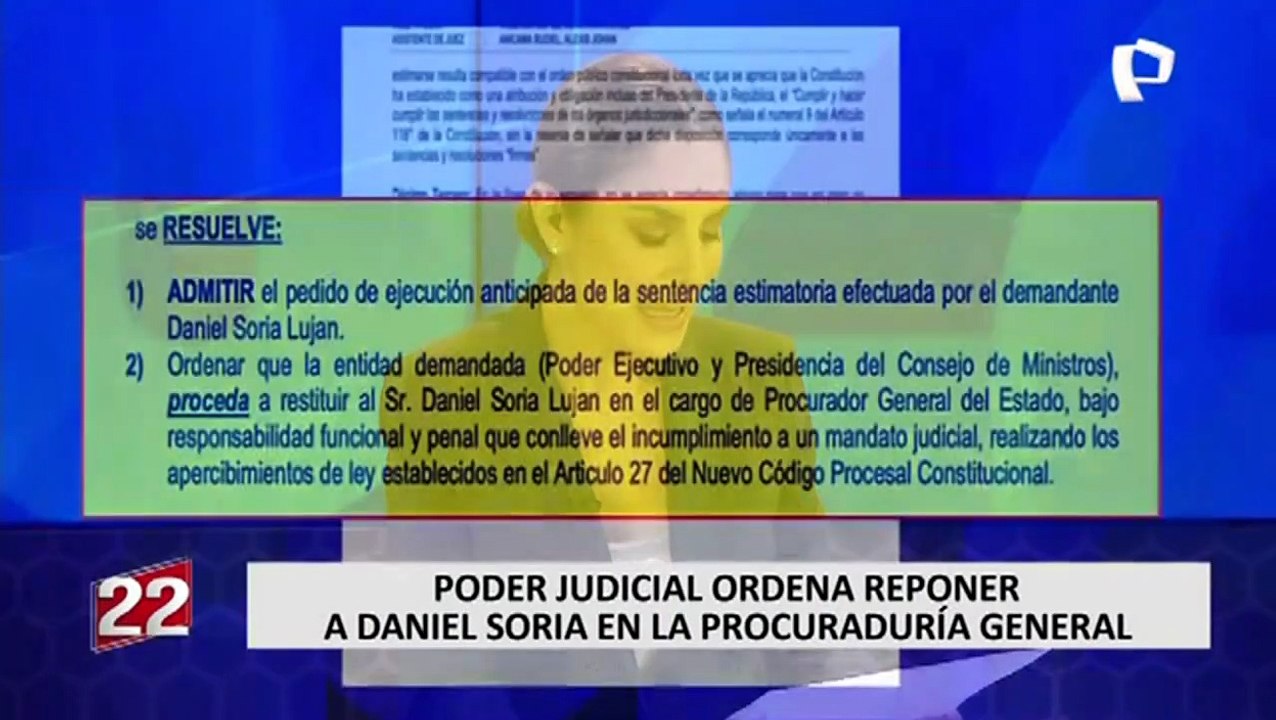 Poder Judicial ordena al Ejecutivo reponer a Daniel Soria en el cargo de procurador general del Estado