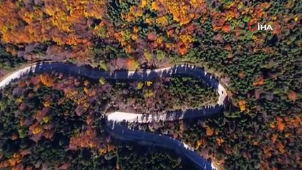 Uludağ’da sonbahar güzelliği! Havadan görüntülendi