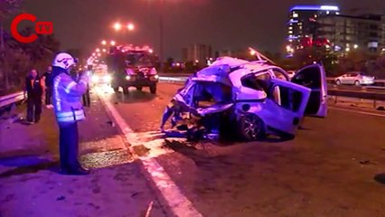 Ümraniye'de trafik kazası: 1 ölü 2 yaralı