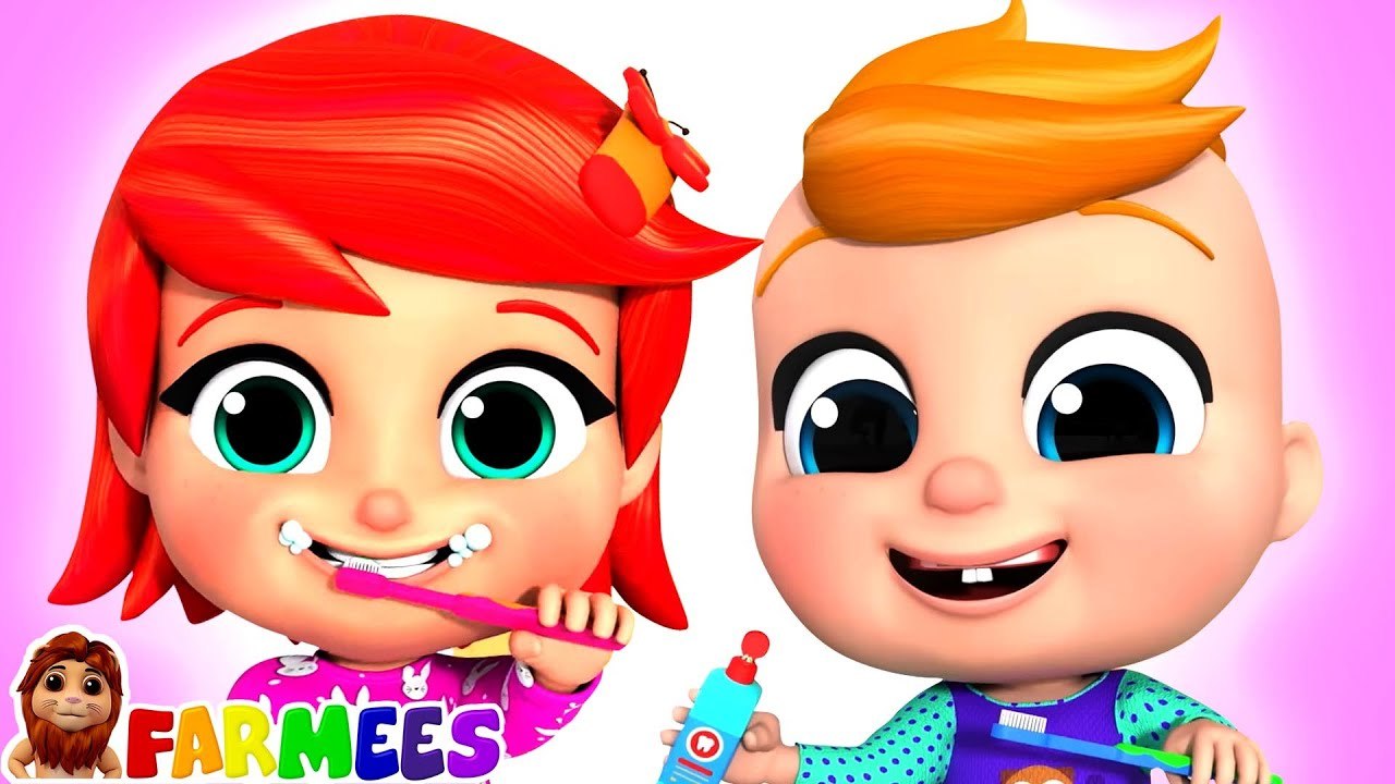 This Is The Way We Brush Our Teeth, Nursery Rhymes for Children by Farmees