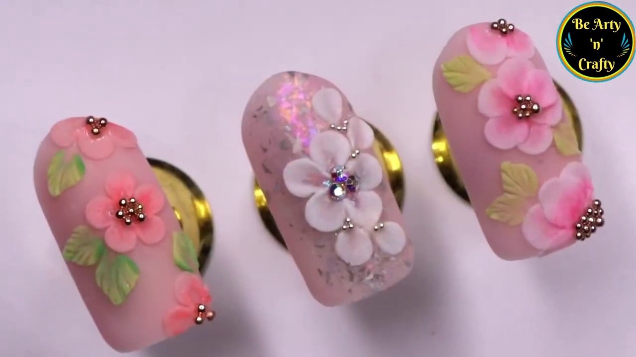 Flower 3D Nail Art