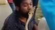 Man Tries To Kiss King Cobra, Gets Bitten On Lips